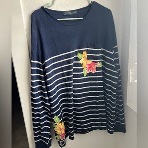 Polo striped long sleeve t shirt